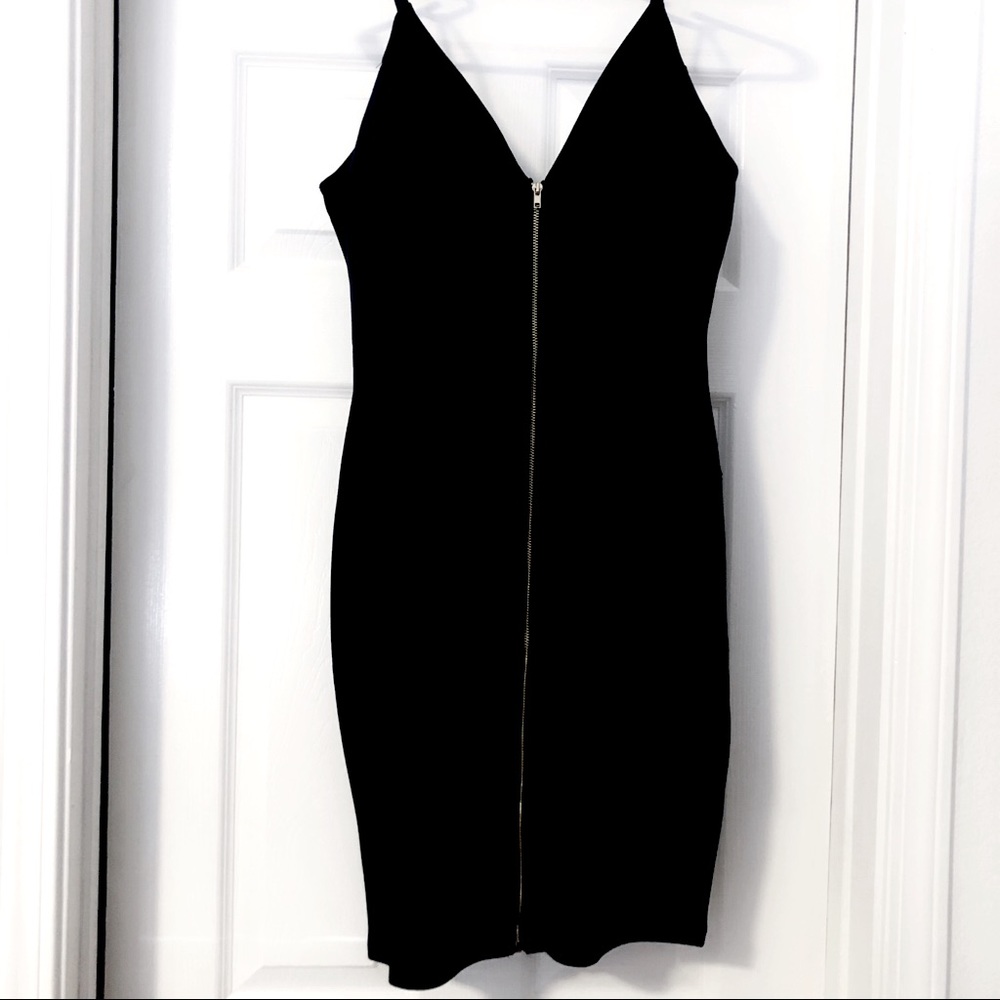 Zip Front Bodycon Dress